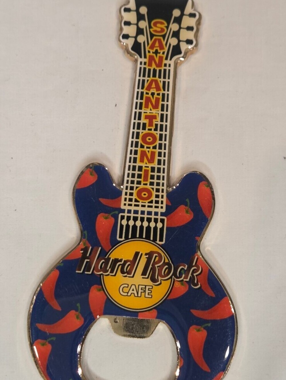 Hard Rock Cafe San Antonio Guitar Bottle Opener Magnet